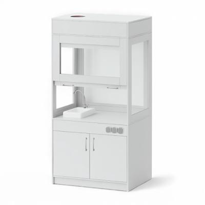 Шафа витяжна 1044х700х2360 мм., стільниця – з HPL-пластика , з розетками та краном БРІК